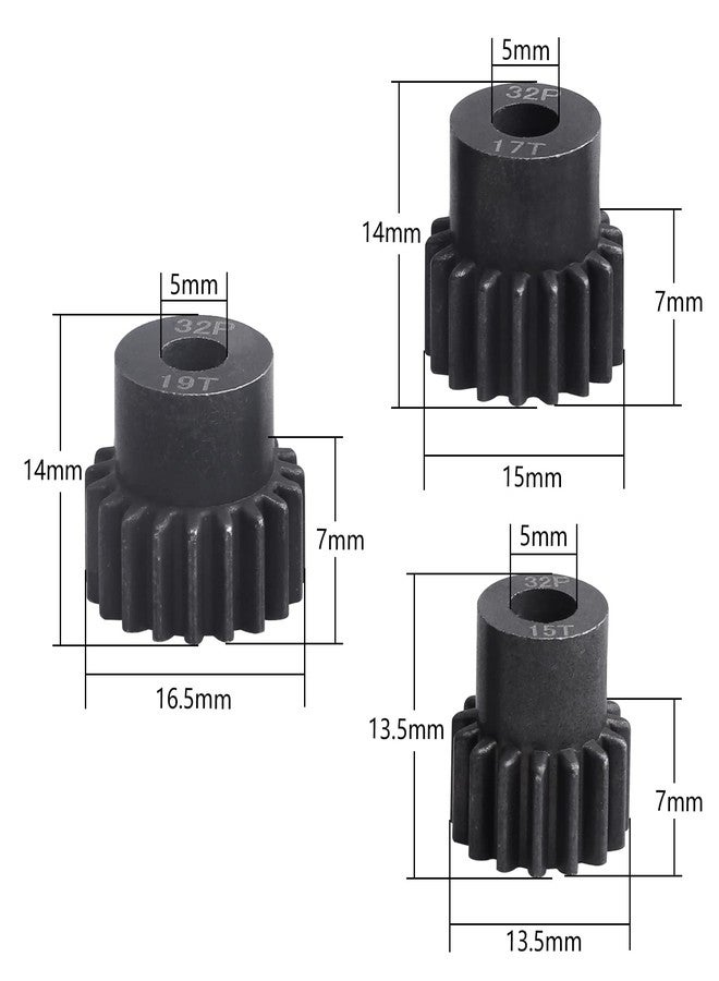 FriHobby Metal Steel 54T 32P Spur Gear with 15T/17T/19T Pinions Gear Sets Replace 3956 for Traxxas Slash Rustler Stampede E-REVO Summit ST Rally Raptor R T-Maxx 2WD VXL - Image 3